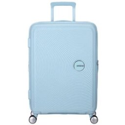American Tourister Soundbox Pastels 67cm 4-Wheel Expandable Suitcase - Pastel Blue