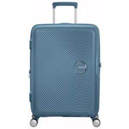 American Tourister Soundbox 67cm 4-Wheel Expandable Suitcase - Stone Blue