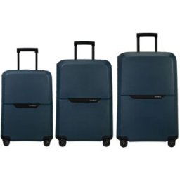 Samsonite Magnum Eco 3 Piece Suitcase Set - Midnight Blue