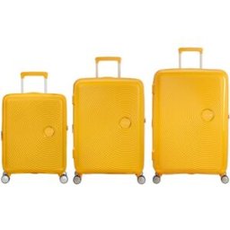 American Tourister Soundbox 3 Piece Suitcase Set - Golden Yellow