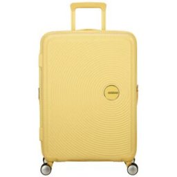 American Tourister Soundbox Pastels 67cm 4-Wheel Expandable Suitcase - Pastel Yellow