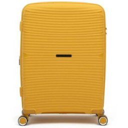 Qubed Data 64cm 4-Wheel Expandable Suitcase - Yellow