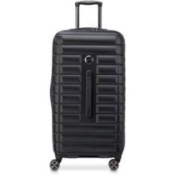 Delsey Shadow 5.0 80cm 4-Wheel Trunk Suitcase - Black