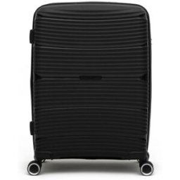 Qubed Data 64cm 4-Wheel Expandable Suitcase - Black