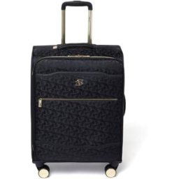 Dune London Oriel 66cm 4-Wheel Medium Suitcase - Black Monogram