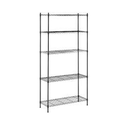 Metal Storage Rack - 35 x 90 x 180 cm - Black