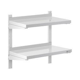 Stainless Steel Wall Shelf - 2 shelves - 30 x 60 cm