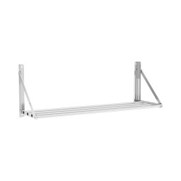 Wall Shelf - folding - tube style - 100 x 30 cm - 40 kg - stainless steel