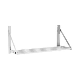 Wall Shelf - folding - tube style - 80 x 30 cm - 40 kg - stainless steel