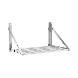 Wall shelf - foldable - bar design - 60 x 45 cm - 40 kg - stainless steel