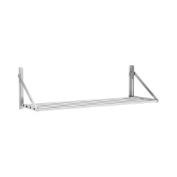 Wall Shelf - folding - tube style - 120 x 45 cm - 40 kg - stainless steel