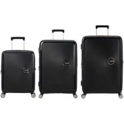American Tourister Soundbox 3 Piece Suitcase Set - Bass Black