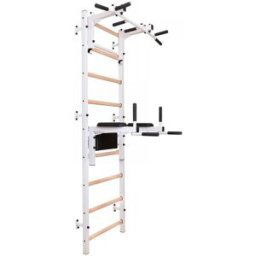 BenchK 700 White + Steel Pull Up Bar/BB Holder + Dip Bar