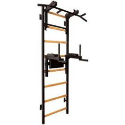 BenchK 200 Black + Steel Pull Up Bar/BB Holder + Dip Bar