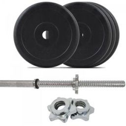 BodyMax 7ft Standard Bar + 35kg Rubber Plates Kit