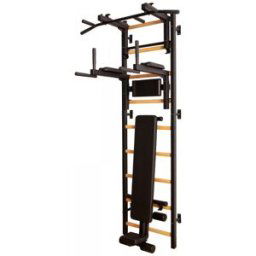 BenchK 700 Black + Steel Pull Up Bar/BB Holder + Dip Bar + Bench