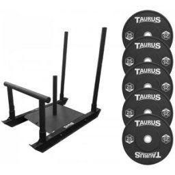Taurus Power Sled Package - 125kg Black Bumpers