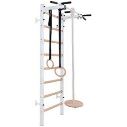 BenchK 200 White + Steel Pull Up Bar + Gymnastic Accs