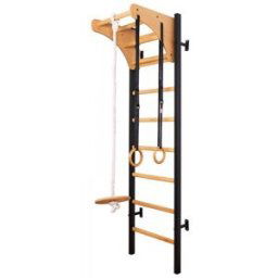 BenchK 200 Black + Wooden Pull Up Bar + Gymnastic Accs