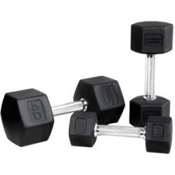 americanbarbell American Barbell Rubber Hex Dumbbells 2x 25 kg