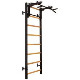 BenchK 200 Black + Steel Pull Up Bar/BB Holder