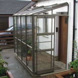 Elite Greenhouses Elite Kensington 4x8 Lean to Greenhouse - Green Powder Coated