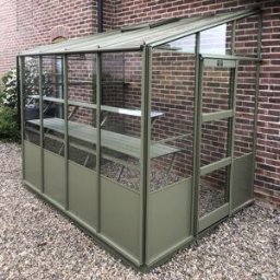 Elite Greenhouses Elite Kensington 6x8 Lean to Greenhouse - Green Powder Coated