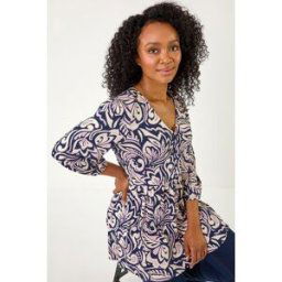 Roman Petite Abstract Print Tunic 8 female