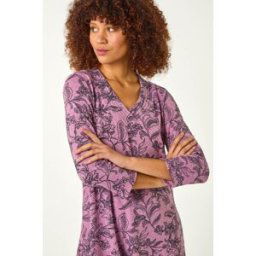 Roman Floral Print Tunic Top 10 female