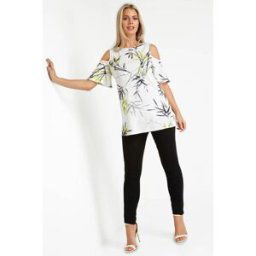 Roman Floral Cold Shoulder Top 14 female