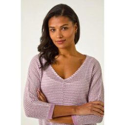 Roman Stitch Detail Knit Jumper 14 female