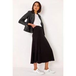 Roman A-Line Pull On Stretch Skirt 12 female