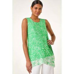 Roman Spot Print Asymmetric Vest Top 20 female