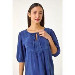 Roman Pleated Tie Neck Top 18 female