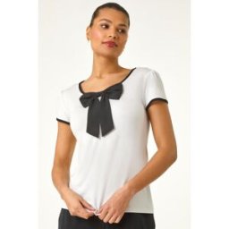 Roman Bow Front Stretch Top 14 female
