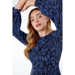 Roman Animal Print Jacquard Dress 20 female