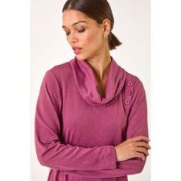 Roman Wrap Front Cowl Neck Top 16 female