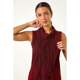 Roman Shimmer Line Cowl Neck Tunic Top 16 female