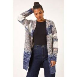 Roman Hooded Colour Block Stitch Cardigan 20 female