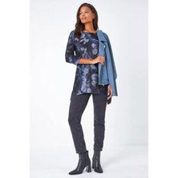 Lilly and Hope Cotton Blend Spot Print Stretch Top 18 female