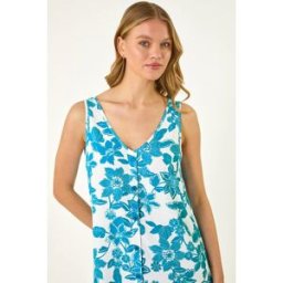 Roman Floral Button Cami Top 12 female