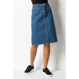 Roman Cotton Denim Stretch A line Skirt 16 female