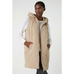 Roman Diamond Quilted Hooded Gilet S female