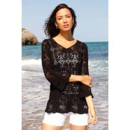 Roman Cotton Crochet Tunic Top 14 female