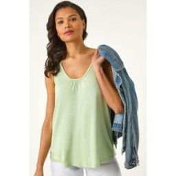 Roman V-Neck Stretch Jersey Vest Top 10 female