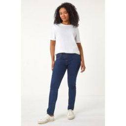 Roman Petite Stretch Denim Elastic Waist Jegging 8 female
