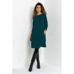 Roman A-Line Pocket Detail Stretch Swing Dress 14 female
