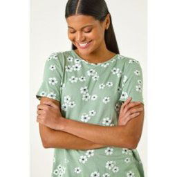 Roman Floral Spot Print Tunic Top 14 female