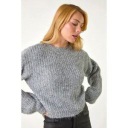 Dusk Fluffy Sequin Knit Jumper S-M female