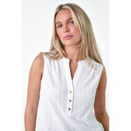 Roman Petite Textured Sleeveless Top 16 female